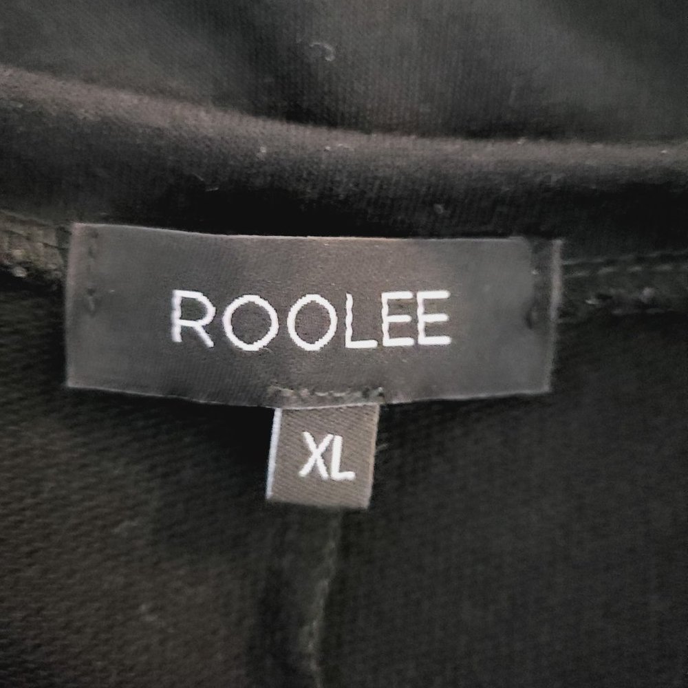 Roolee Nursing Dress XL Black Knit Short Sleeve Pullover Midi Shift - Picture 4 of 5